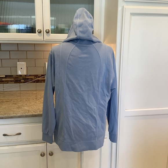 Athleta Women's Blue Hoodie Top Size Small Pullover Drawstring Hood - Picture 4 of 10